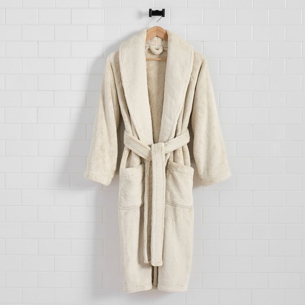 Pottery Barn Cozy Cream Bathrobe
